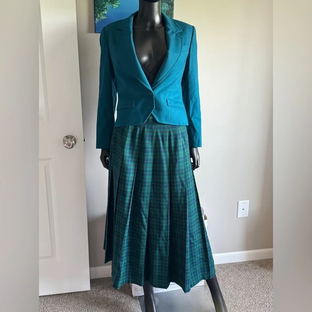 Vintage‎ 80s PENDLETON Wool Suit Blazer & Skirt Set